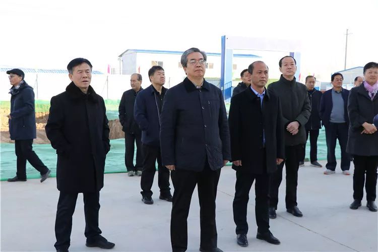 镇视察"双招双引"工作,县人大主任李方金,县委常委,统战部长孟庆华,县