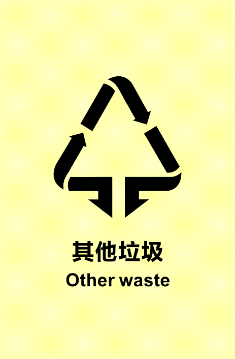 以下是最新舟山市垃圾分类设施标志四种标识.