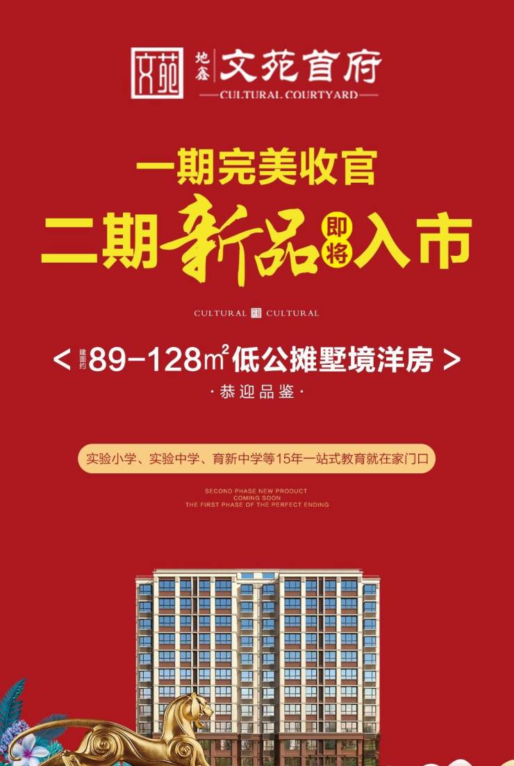 地鑫·文苑首府二期89-128㎡低公摊墅境洋房新品载誉加推
