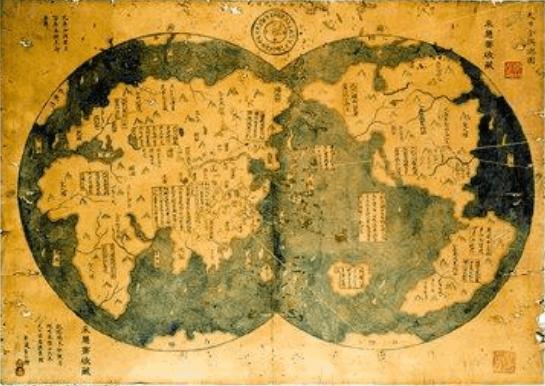 原创上海发现明初地图与世界地图高度相似郑和环球航行第一个人