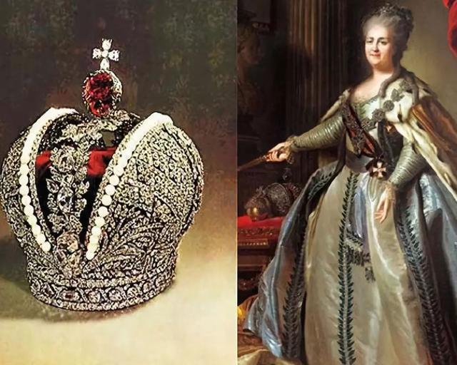 加冕礼俄罗斯帝国冠冕其中装饰冠顶的是世界上罕见的红色尖晶石.