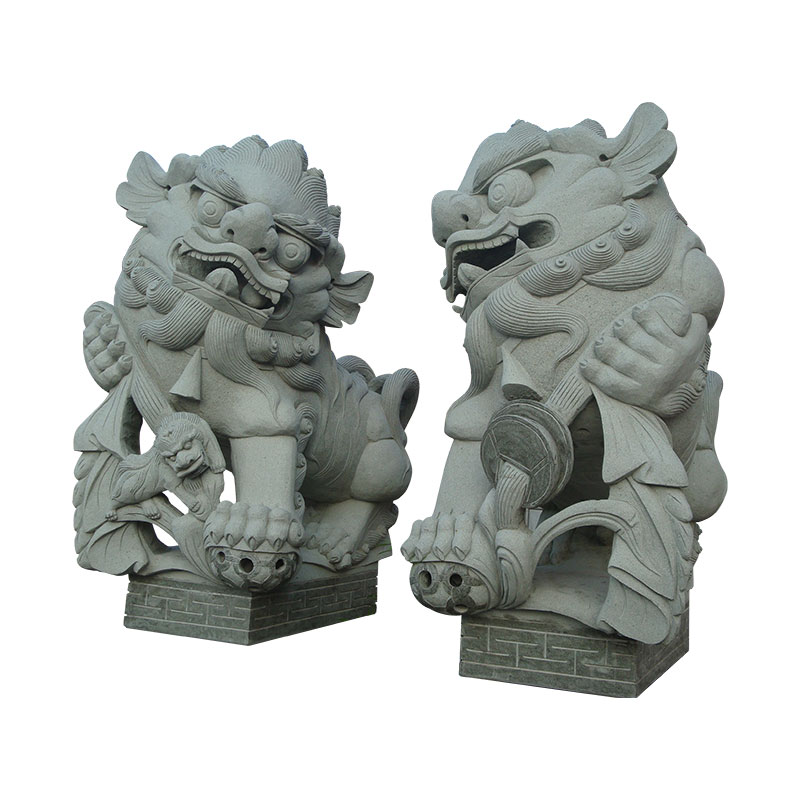 墓地石雕小狮子形态与颜色的选择_石狮