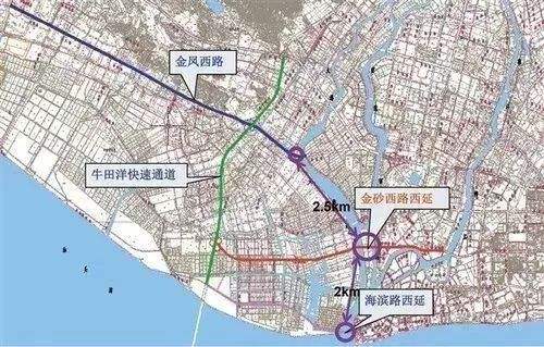 牛田洋快速通道金砂路西延全面开建