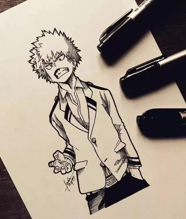 帅呆了!大神教你用一支针管笔轻松搞定这些经典动漫人物,你也行