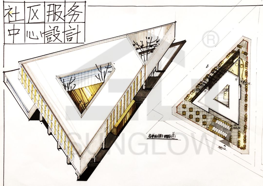 社区活动中心快题设计图片