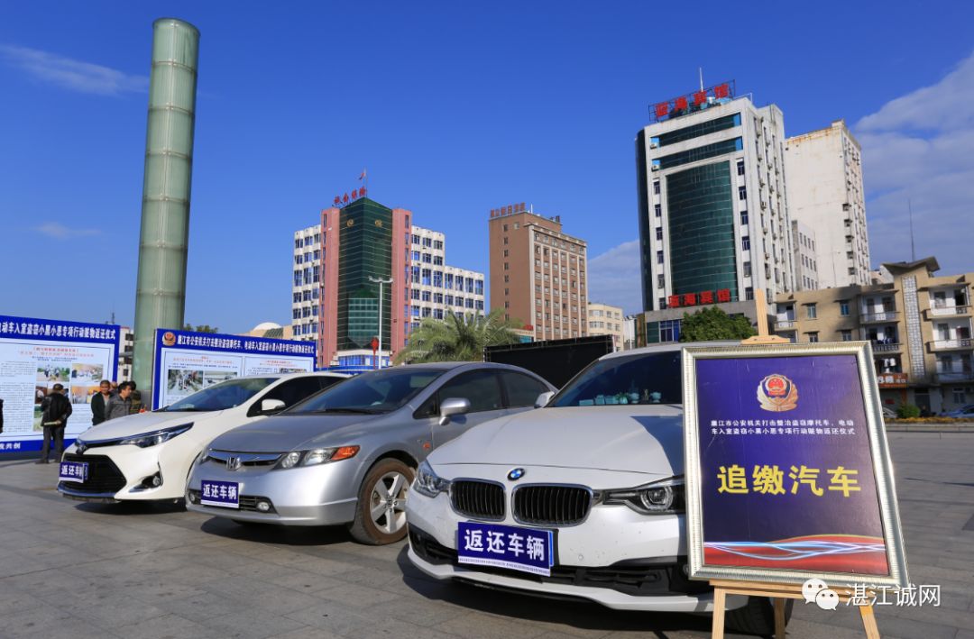 廉江公安举行打击整治小黑小恶专项行动赃物返还仪式