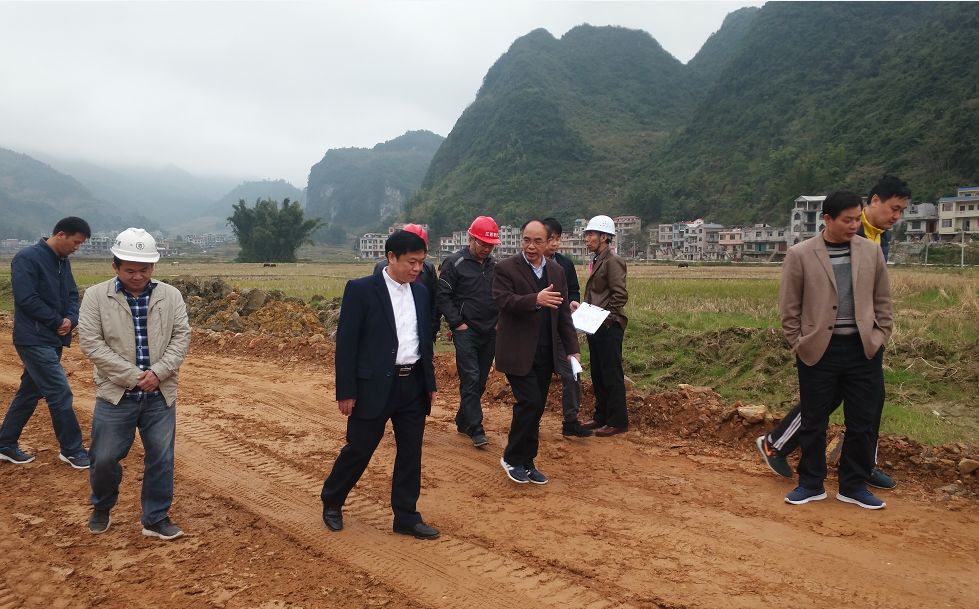 自治区文化和旅游厅副巡视员温达勤到巴马县调研三年行动计划项目建设