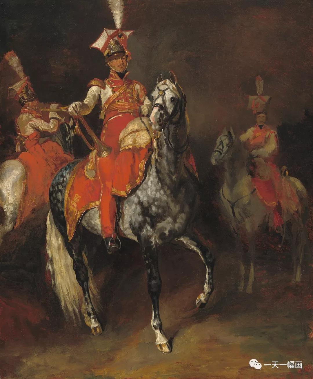 一天一幅画|拿破仑皇家卫队的号手_西奥多·杰里科