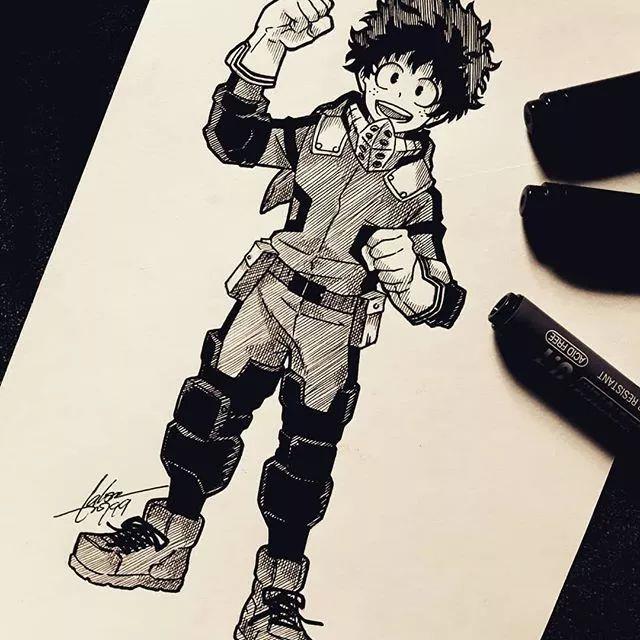 帅呆了!大神教你用一支针管笔轻松搞定这些经典动漫人物,你也行