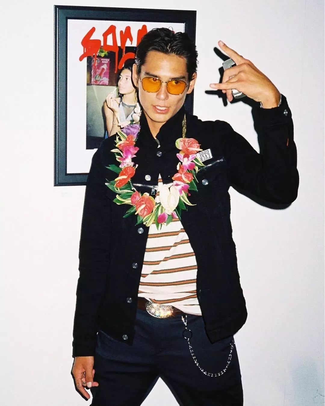 双栖滑手粉头男模新晋男神evanmock