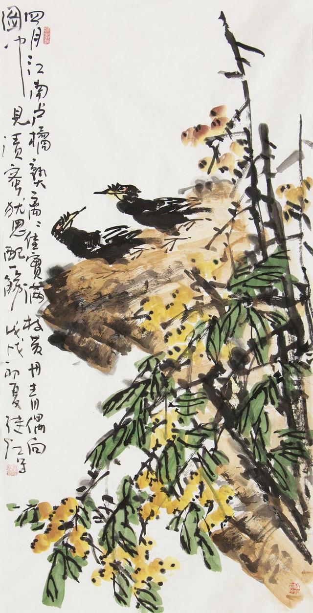 的写意花鸟作品更是秉承传统与现代画风优点,完美展现写意花鸟画精髓