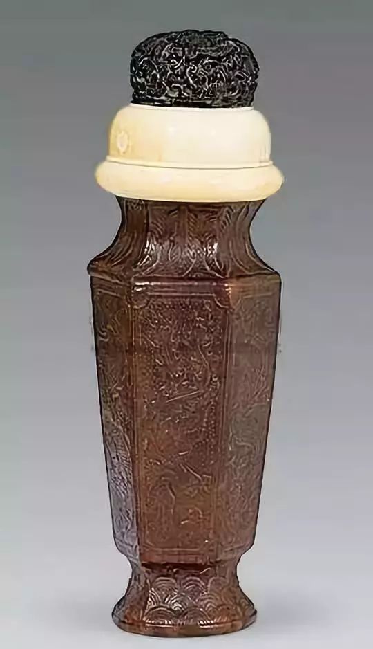 清 象牙口龙风纹玳瑁匏器清 镶瓷口匏器清 四方开光麒麟纹匏器清 匏器