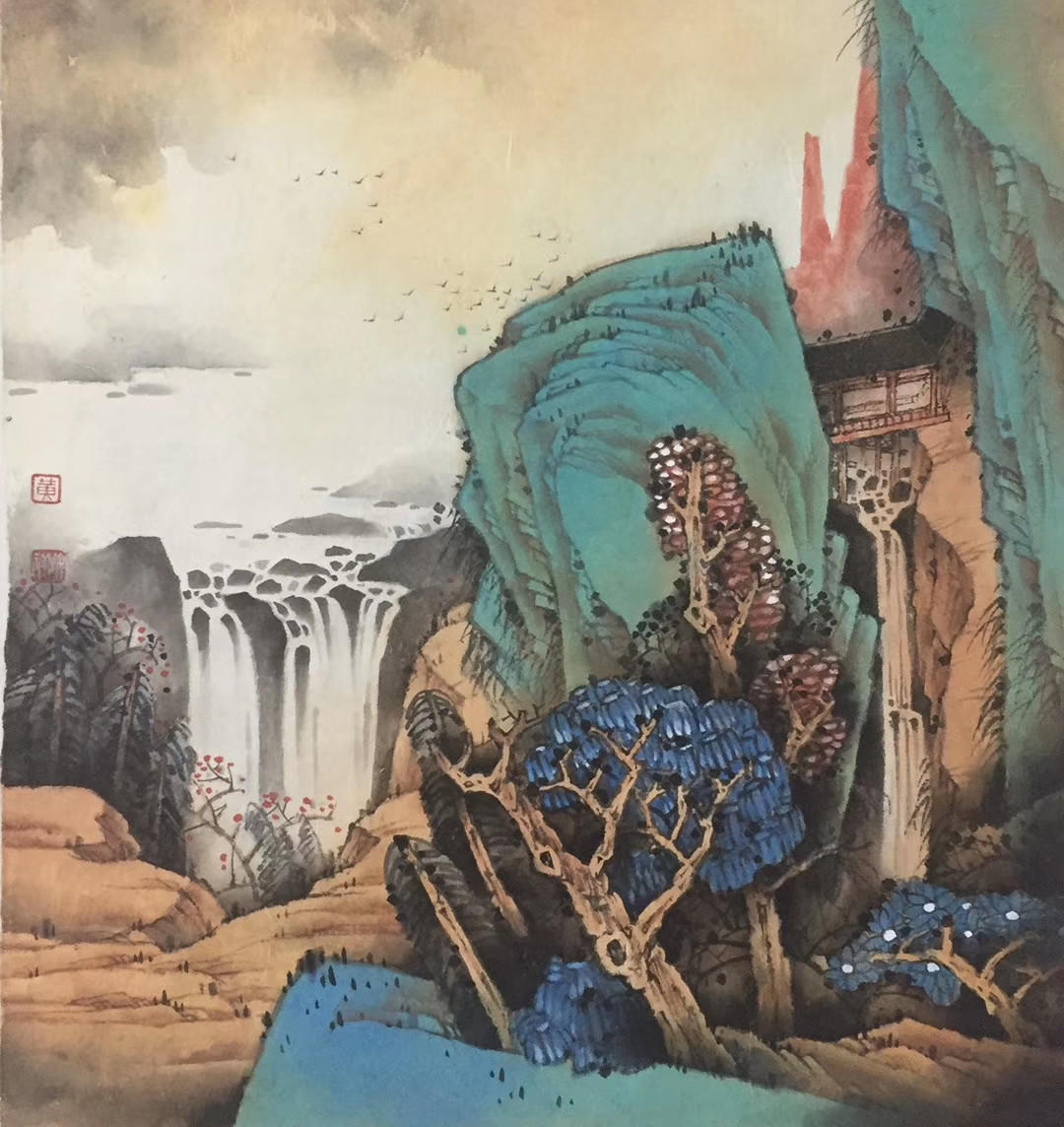 黄汝祥,南海人,致力于工笔山水,重彩大青绿山水画的创作及研究.