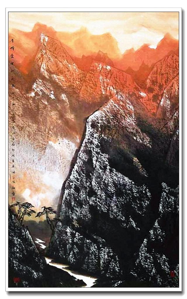 苍山如海董继宁山水画