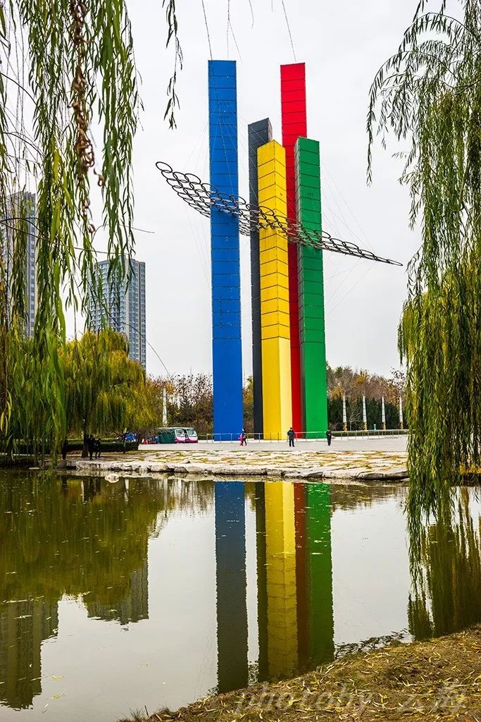 潍坊安顺广场,初冬景象