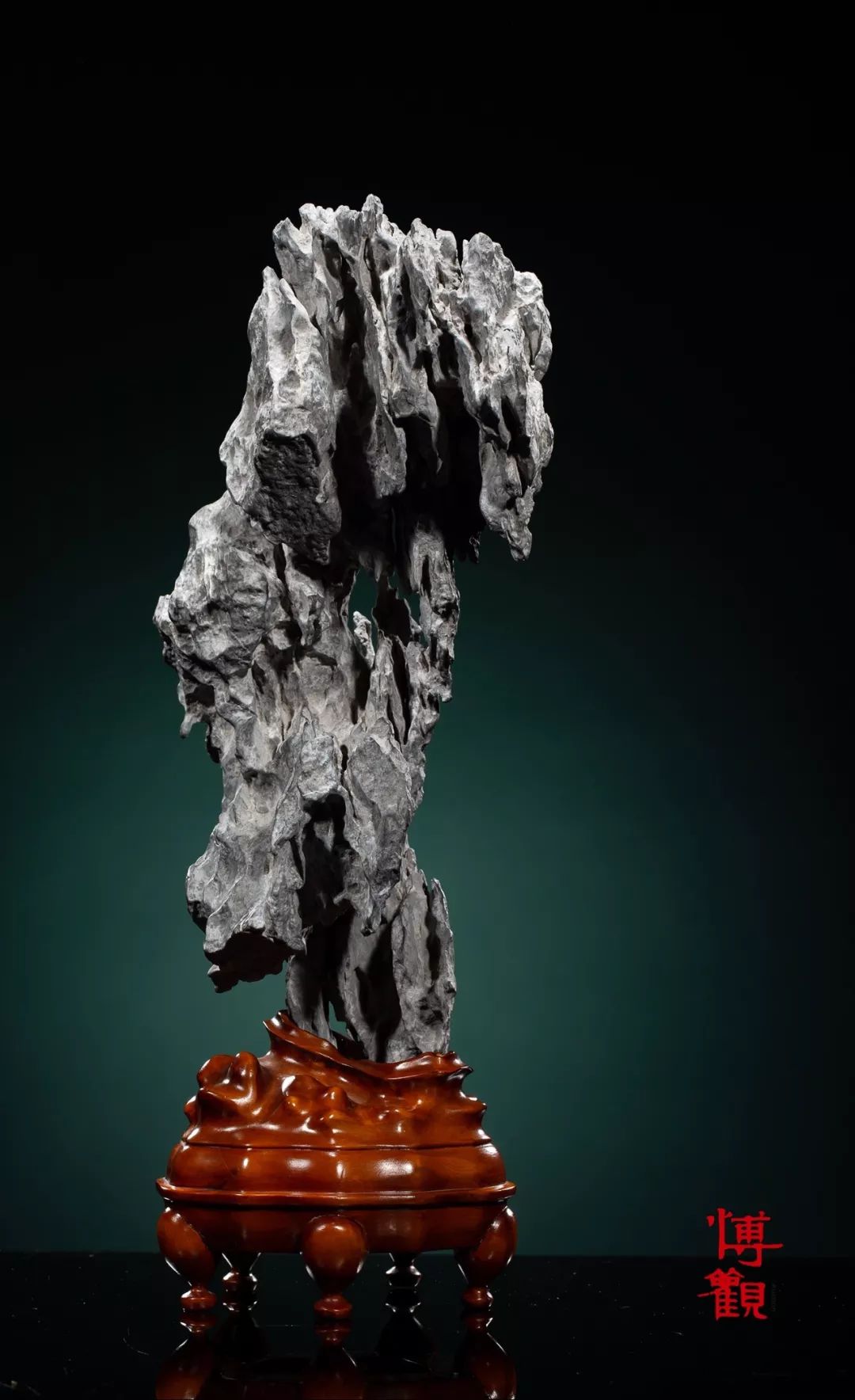 大漆苏派明式底座昆石清供红木大漆苏派明式双层高足底座特别活动画石