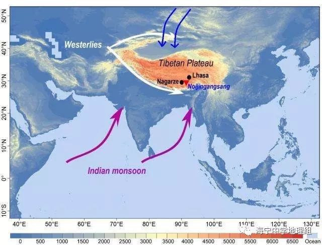 说图解理青藏高原对我国气候的影响