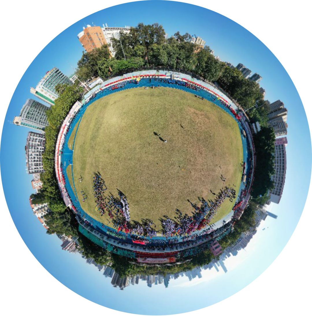 会动360度全景图航拍带你领略暨大运动会