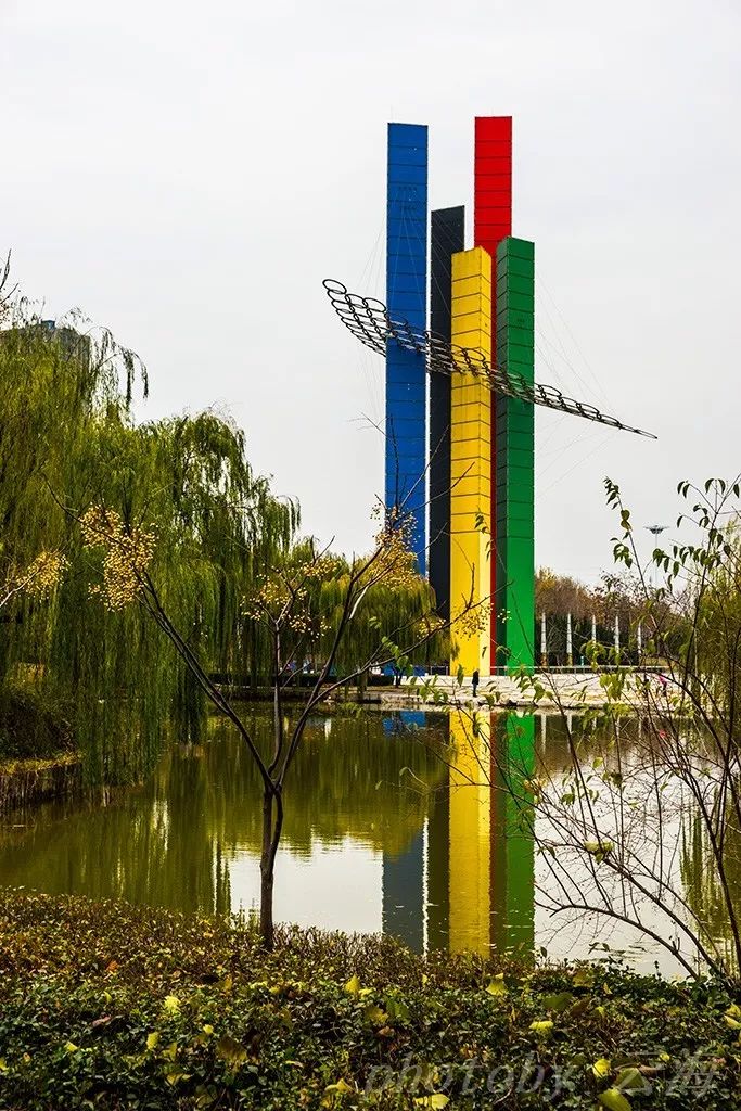 潍坊安顺广场,初冬景象