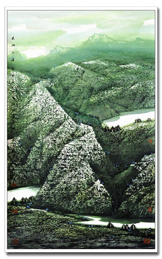 苍山如海董继宁山水画