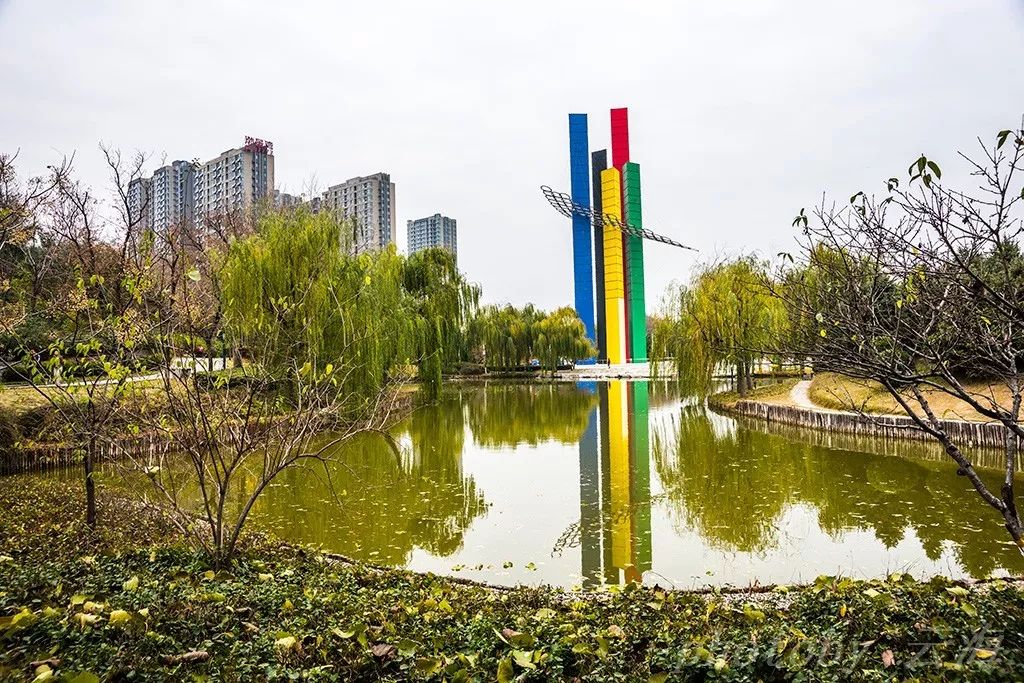 潍坊安顺广场,初冬景象