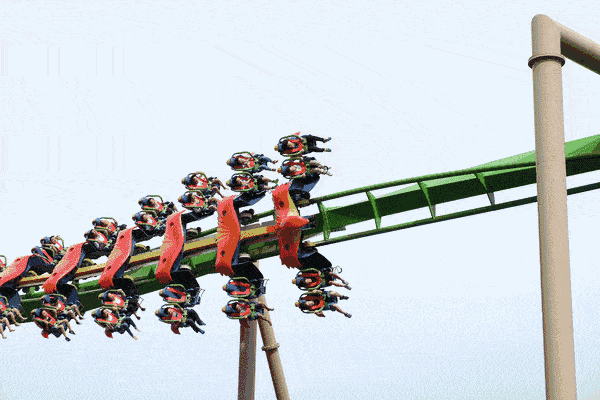 坐上鹦鹉过山车感受生死时速!快来雨林升降塔发出离心尖叫!