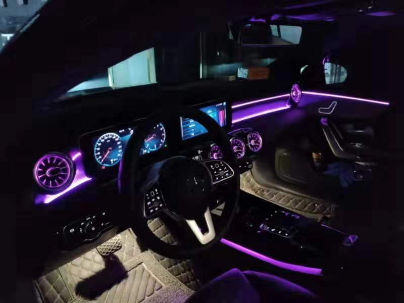 低调的奢华奔驰a级氛围灯涡轮出风口分享