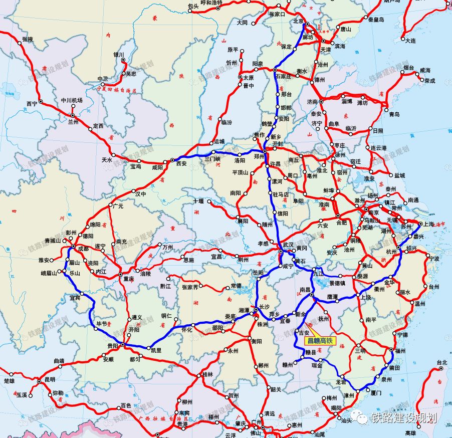 2019年底开通高铁线路通达范围详览(附示意图)