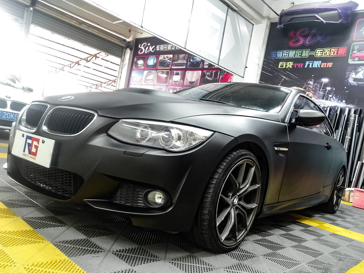 宝马m3车身改色钛金石墨黑 rg瑞集改色膜福建泉州加盟店出品