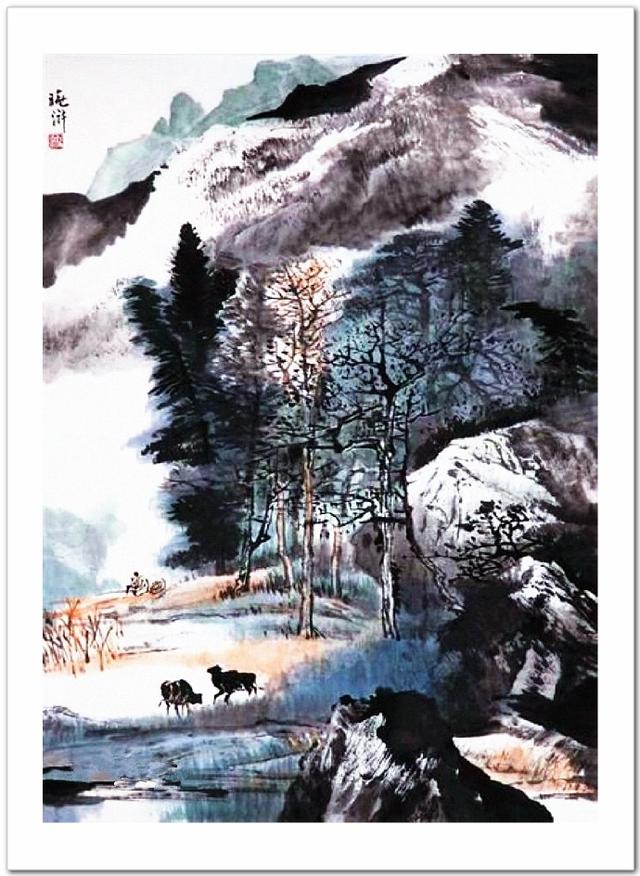 笔底情真曾晓浒山水画