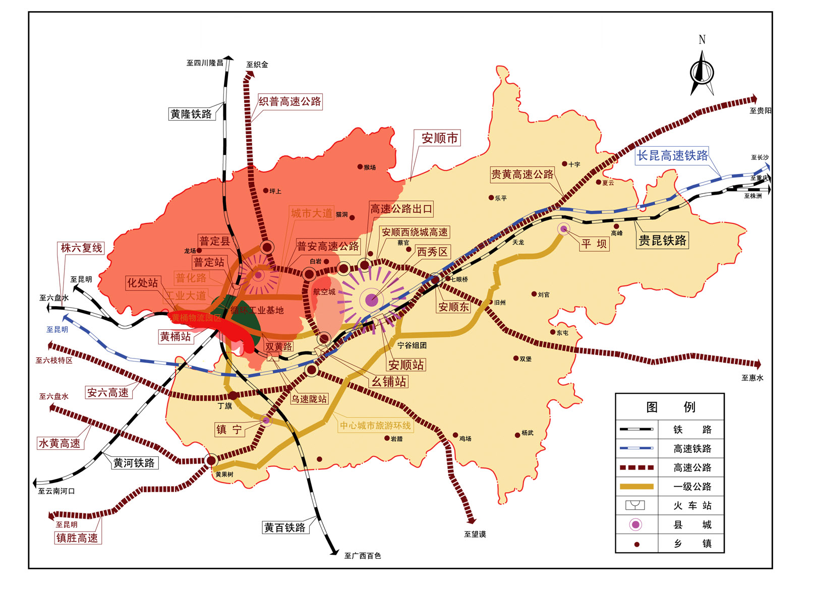 普定县地图高清图片