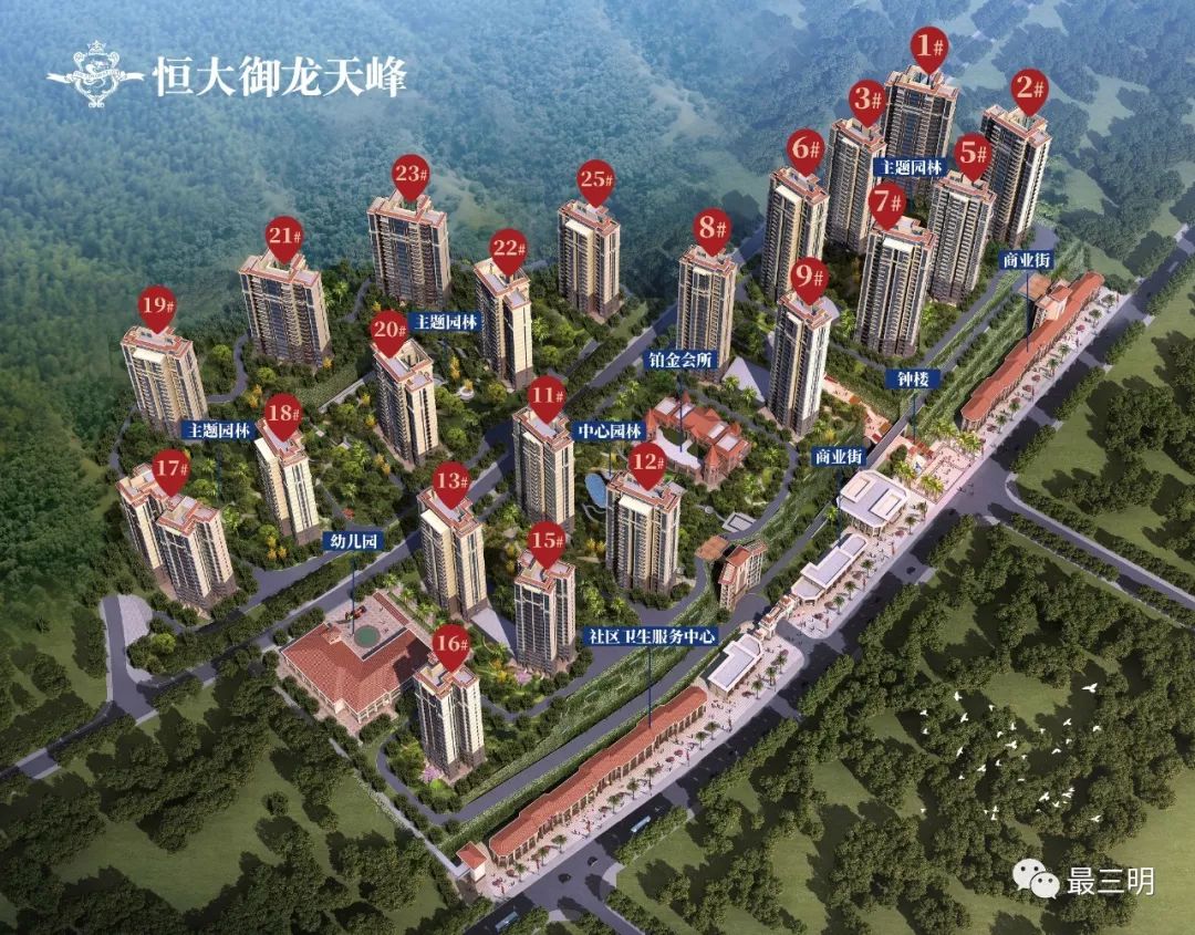恒大御龙天峰位于三明北新城板块邻近万达商圈,六路cbd,体育场馆,交通