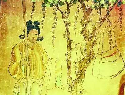 唐代女性的包(敦煌莫高窟"近事女"壁画局部)