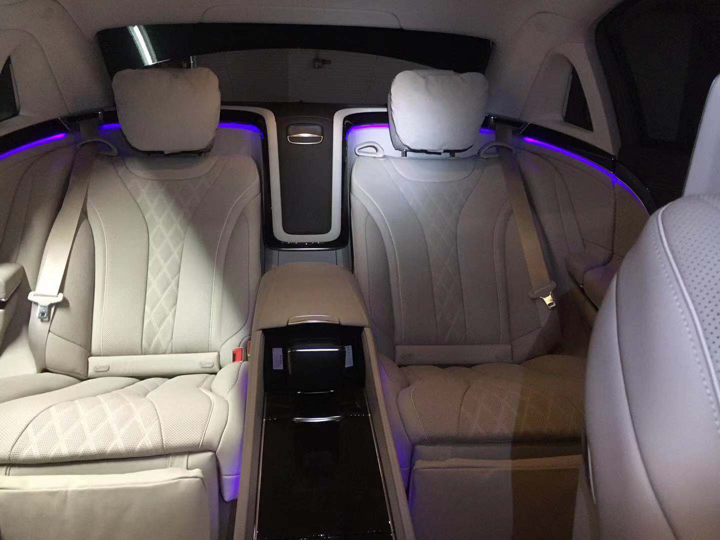 奔驰s迈巴赫后排座椅改装,5座改4座,独立座椅