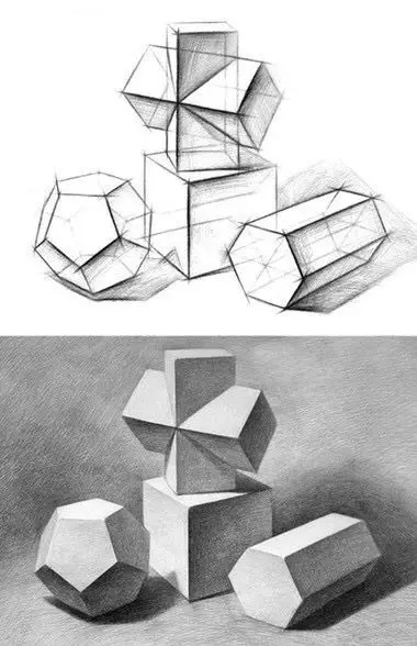 艺考优选美术艺考生零基础学习素描几何体第四课:立方体结构素描详解