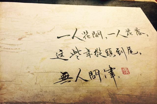 原创一人花开一人花落这些年从头到尾无人问津