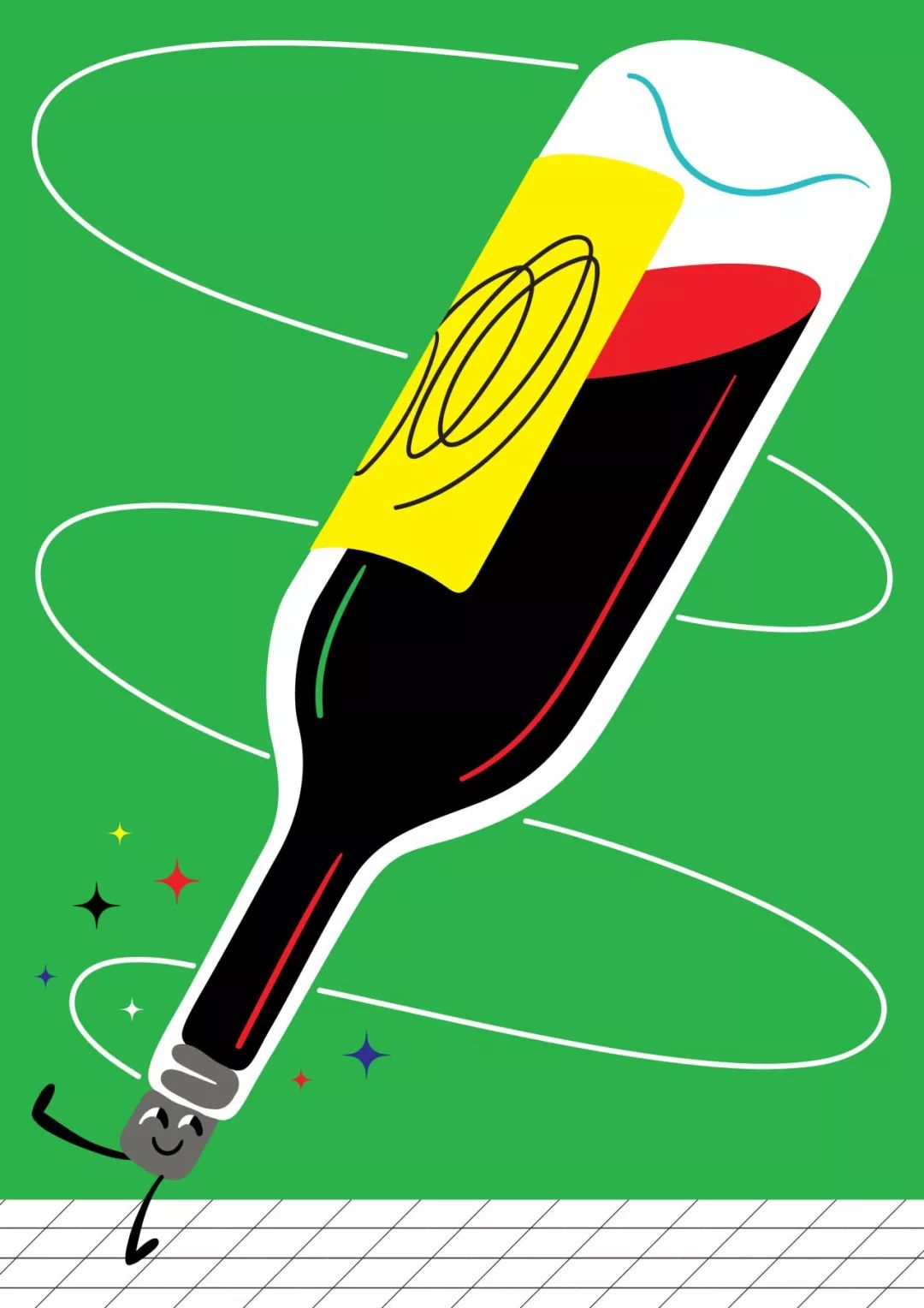 从简单夸张的插图设计中找到快乐