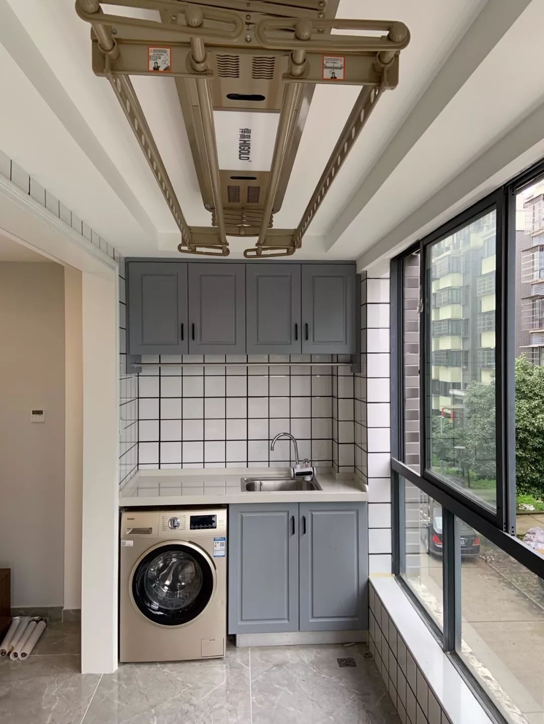 阳台67装晾衣杆用起来不方便现在流行这样装了