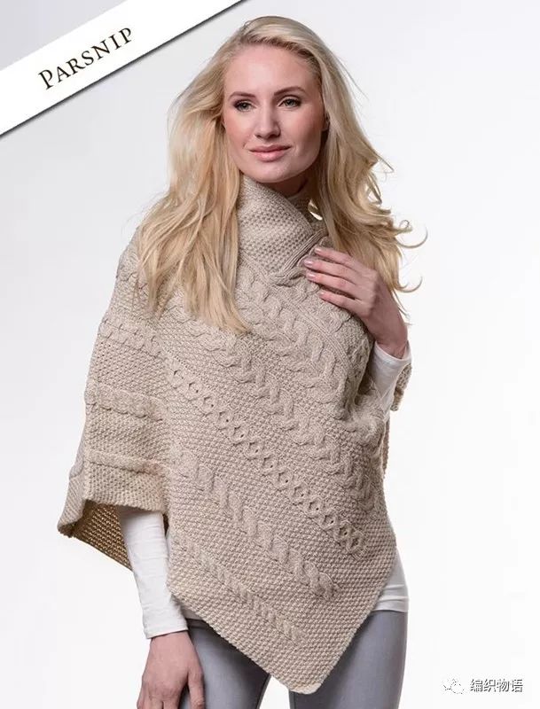 20190304冬天超级百搭好用的棒针披肩上一票附参考图解
