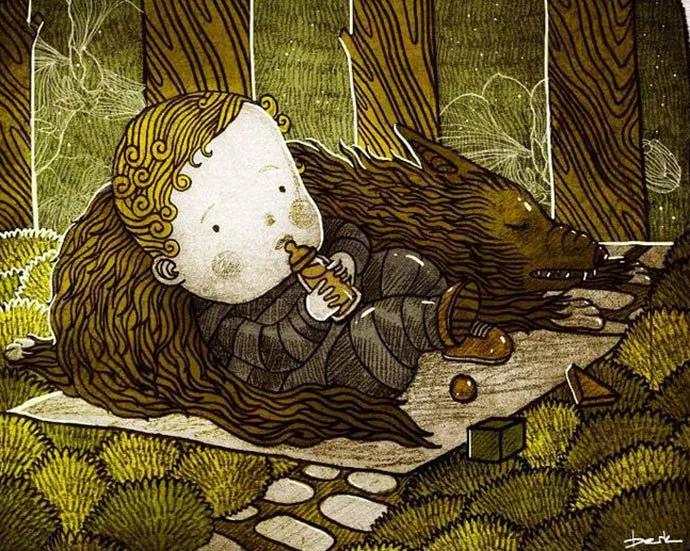 儿童插画大赏:夜童话の故事_berk