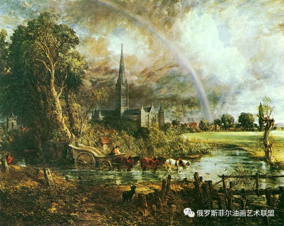 19世纪英国最伟大的风景画家英国皇家美术学院院士康斯太勃尔作品欣赏