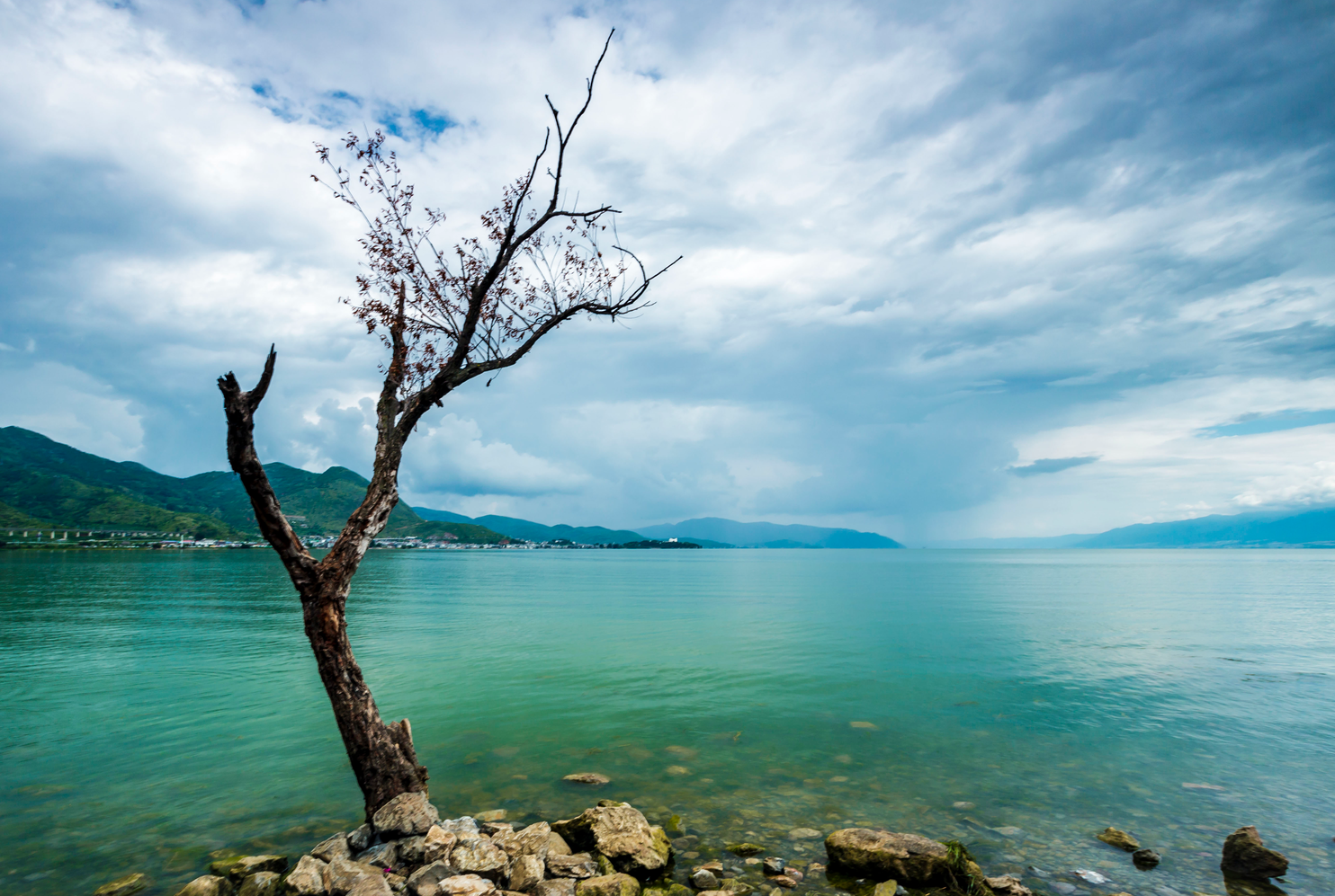 大理洱海一線海景逐水而居詩情畫意