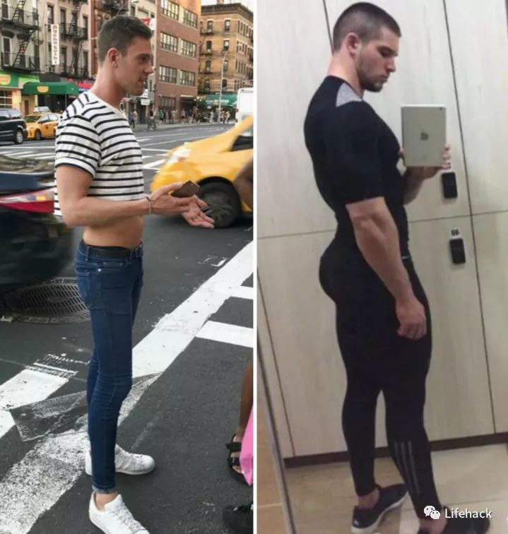 一张图告诉你男生练臀和不练的区别!