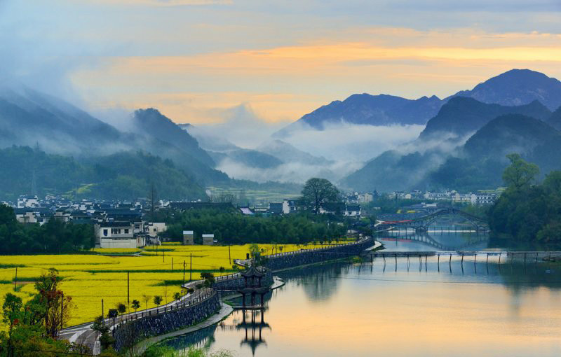 古徽州一座1600年古村落,全村都姓胡,徽派三雕是全国之最_龙川