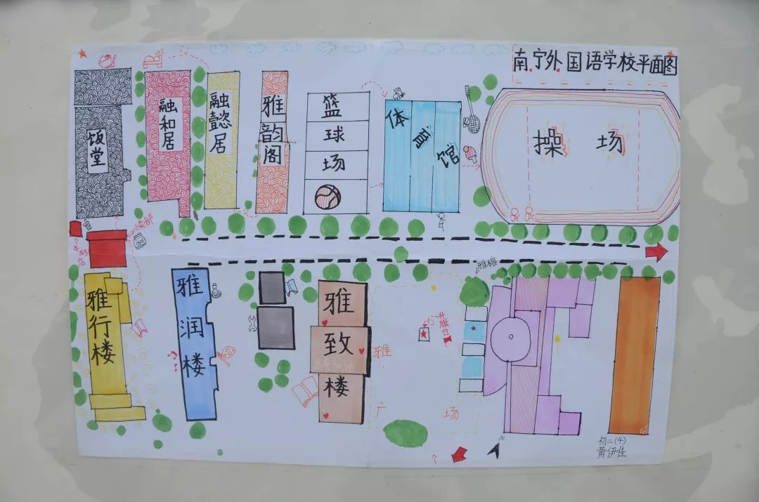 学校地图绘制历史漫画及历史明信片制作双语手抄报科技小制作同学们