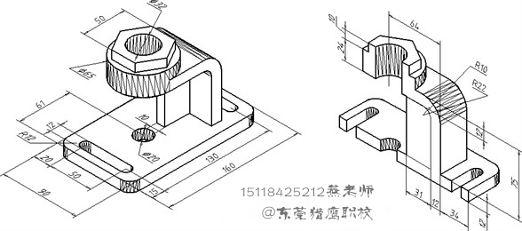 cad三视图画法图片