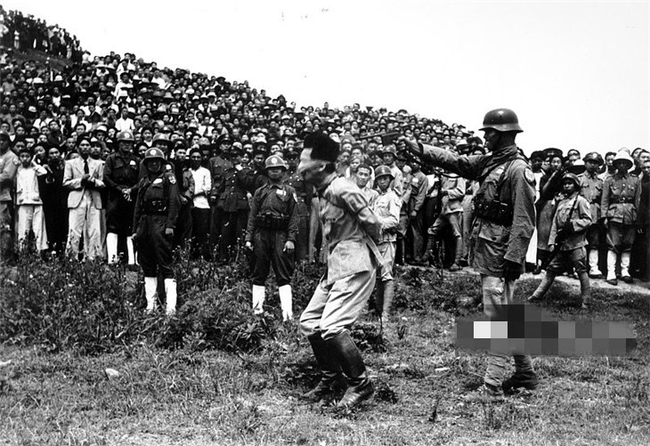 抗战胜利后,南京政府处决日本战犯现场照片