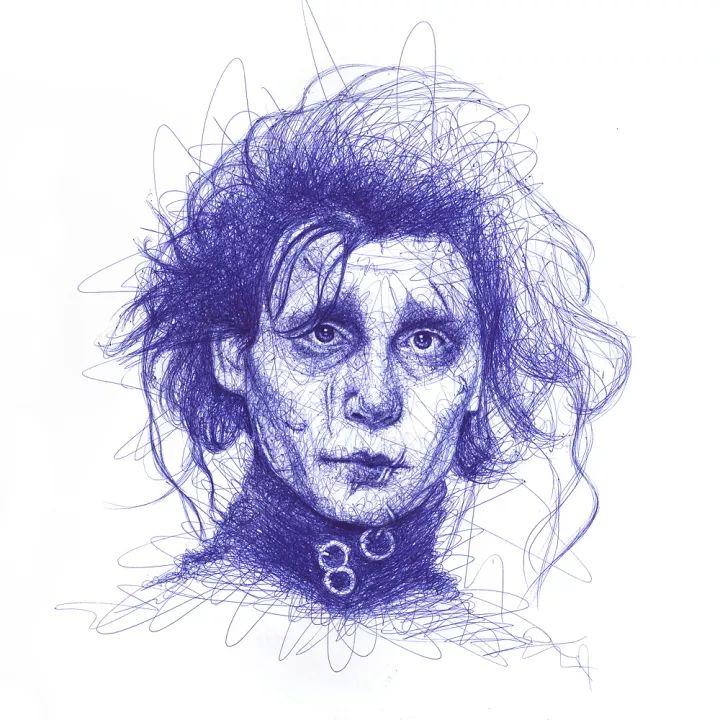 90后插画师用一团乱线画出哪吒凭借手绘吸引陈冠希亲自帮他站台