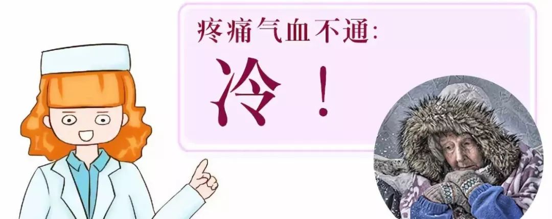 疼痛气血不通:冷