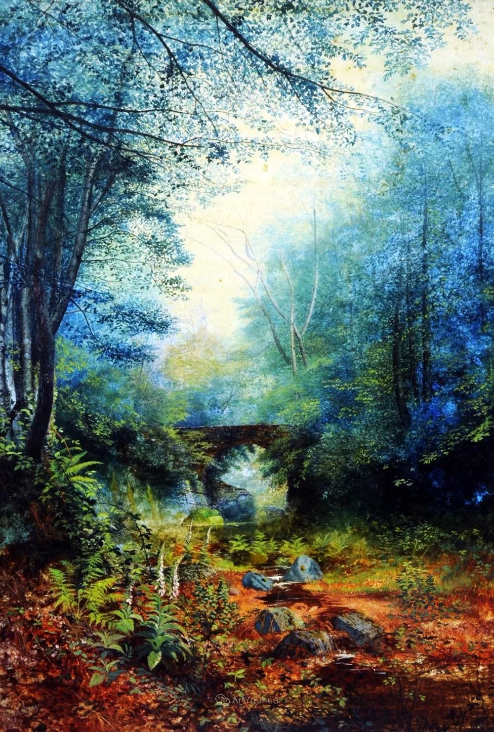 英国画家约翰阿特金森格里姆肖黄昏秋日景色油画欣赏